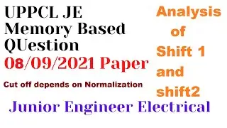 08/09/2021 UPPCL JE Electrical Exam Analysis | UPPCL JE Electrical 2021