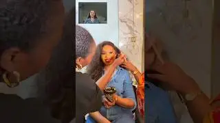 Sharon Ooja getting all glammed up while enjoying a cup of her favorite ice cream amazing