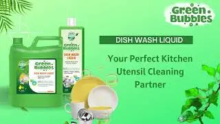 Green Bubbles Natural Dish Wash Liquid Biodegradable, Non Toxic, Eco-friendly Plant Based.