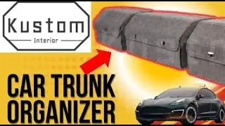 Kustom Interior&trade; Suede Weave Trunk Organizer Storage Box ft. @TeslaFPV