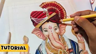 Ganesh Drawing With Colour Pencil ✨ Ganesh Chaturthi Special | Colouring Tutorial