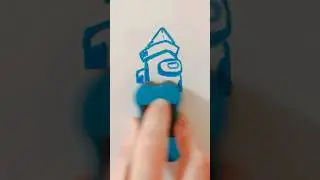 Drawing Among Us paper hat character #drawing #amongus #art #satisfying #howto #drawingoftheday