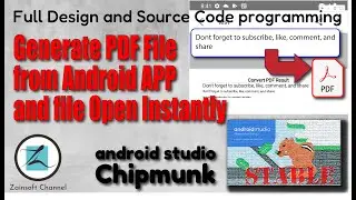 #9. Android Tutorials - Generate a PDF file from Android App and file open instantly