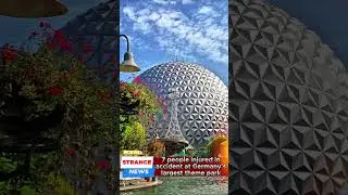Strange News! 7 people injured in accident at Germany's largest theme park  #shorts