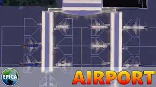 Minecraft Airport Cinematic - Awesome design, realistic planes, detailed interior