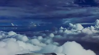 Full view of clouds and sky  from the plane window 