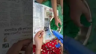 Tree making with sponge #shorts #treemaking