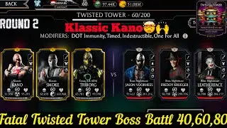 Twisted Fatal Tower Bosses Battle 40, 60 & 80 Fight + Reward | MK Mobile
