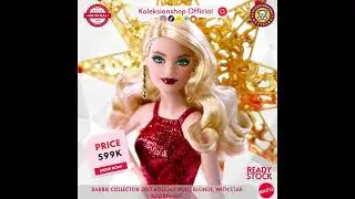 Barbie Collector 2017 Holiday Doll, Blonde, With Star Adornment