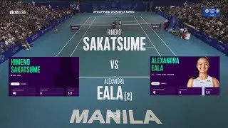 Himeno Sakatsume (JPN) vs  (2) Alexandra Eala (PHI)  -  Game, Set, Match