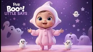 Five Little Ghosts Say Boo | Cute Halloween Counting Rhyme & Learning Song for Kids | English