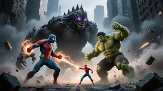 Shadow Titan Attacks the City! Spider Family Full Power Battle
