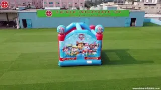 Ch&acirc;teau gonflable de partie d'enfants de videur gonflable &agrave; th&egrave;me de patte Patro T2-2401