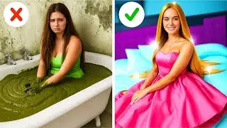 Соревнование по обновлению для богачей против банкротов! Блестящие гаджеты и крутые лайфхаки