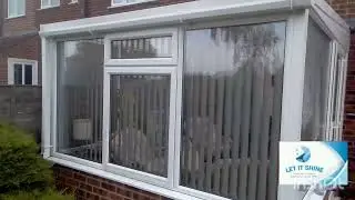 Conservatory clean with basic traditional window cleaning tools