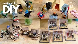 Miniature Toy Builds 🎶 | Animal Camping, Japanese Shop & Street Food Stalls ASMR