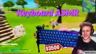Novelkeys Cream Switches Sound /ASMR🤩on Fortnite (Tfue's Keyboard) Solo Public 🏆 240FPS Smooth 4K⭐