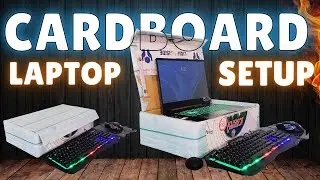 Card Board 📦 Laptop Setup Of Content Creator 😱 #laptopsetup #setupwars
