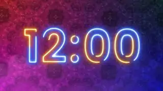 12 Minute Timer | 720 Seconds Countdown | Clean And Simple Timer