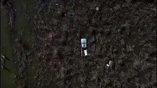 Drone over Louisiana shows high-water Delta storm damage