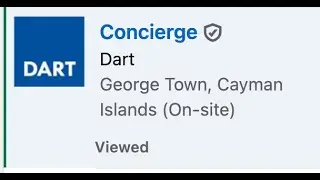 Cayman Islands Job - Concierge @ Dart