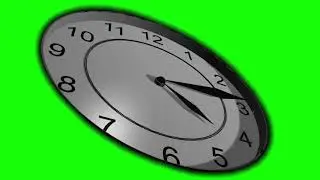 ANALOG CLOCK GREEN SCREEN