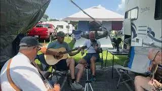 Turkey In The Straw - Campground Neighbors Sing Together #GalaxFiddle #BlueGrassMusic