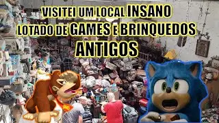 VISITEI UM GALPÃO INSANO COM MUITOS GAMES E BRINQUEDOS ANTIGOS PARTE 1