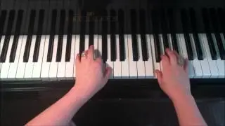 c harmonic minor scale, two octaves, piano