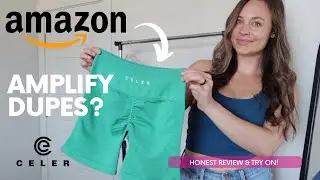 ALPHALETE AMPLIFY DUPES?? | Honest Review & Try On of CELER Sportswear Shorts! (Midsize Body)
