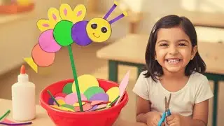 Magic Paper Craft: Let's make a Colorful Caterpillar!🐛🦋🌈🫰#viral #craft #love 