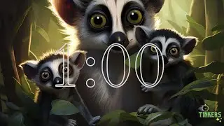 ONE MINUTE LEMUR FAMILY COUNTDOWN SILENT TIMER