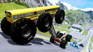 Epic High Speed monster trucks jumps & crashing #77 | BeamNG Drive