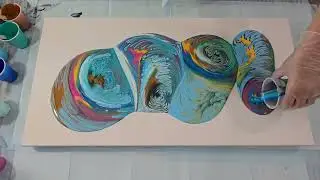 (632) FLUID ART TUTORIAL - Straight Pour - SIMPLE Recipe STUNNING Results! ACRYLIC POURING