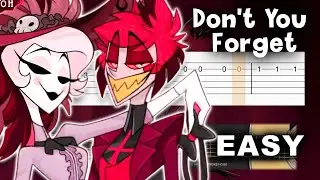Hazbin Hotel Season 2 - Don't You Forget - EASY Guitar tutorial (TAB)