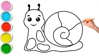 Snail House Drawing, Painting & Coloring For Kids and Toddlers_ Child Art