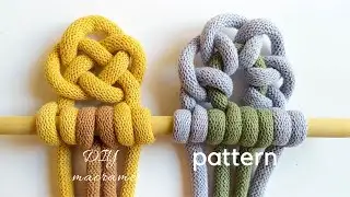 DIY 2 ways to attach your cords on a dowel, macrame patterns to tie your cords