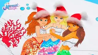 Christmas Mermaid Magic Poster! 🎄🧜&zwj;♀️ Color & Decorate Your Room! | FREE Printable!