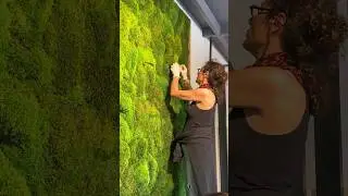 🍀FINAL STAGES OF OUR MOSS WALL DESIGN🍀 #green #design #moss #interior #shorts