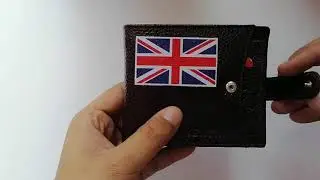 Mens Uk British Flag Printed Leather Wallet BiFold RFID Blocking 6 credit card slots