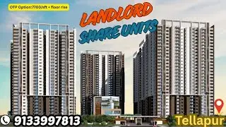Landlord Share Units || Vision&rsquo;s Arsha || Premium Gated Community ||OTP Option ||.Tellapur,Hyderabad