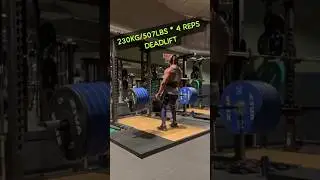 230KG / 507LBS x4 REPS 💀 | DEADLIFT MONSTER STRENGTH #deadlift #gym #heavylift #shorts #deadlifts