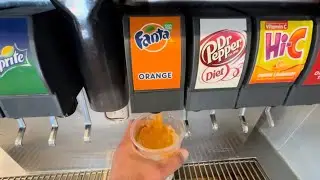 Getting Soda Drink Refills at McDonald&rsquo;s Coke Orange Fanta Dr Pepper Sprite POV ASMR
