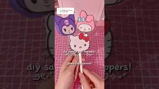 diy sanrio pen topper!🎀#sanrio#diy #hellokitty#kawaii#craft#papercraft #kpop#mymelody#kuromi#shorts