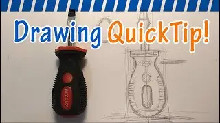How to Draw a Short Flathead Screwdriver - Drawing QuickTip!