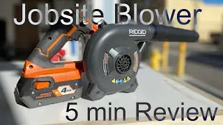 NEW Ridgid 18V Jobsite Blower Review | 5 Min review | Op test | Unboxing