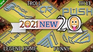 2021 New 20 TH13 FUN Base / TROLL Base Layout + LINK | Clash Of Clans