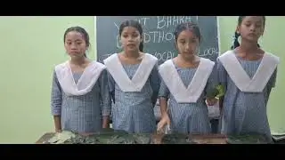 Viksit Bharat Buildathon 2025, presenting on leaf plate making by class 6#buildathon