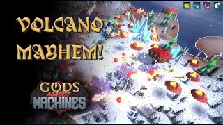 Is this enough volcanoes?! Gods Against Machines Fire God gameplay
