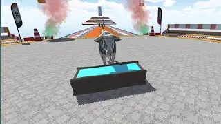 animals racing game|| cow stunt game ||animation video #animation #kidsvideo
